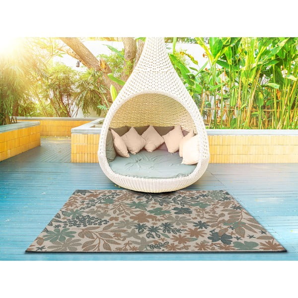 Covor de exterior Universal Floral, 155 x 230 cm, bej-verde-image-1