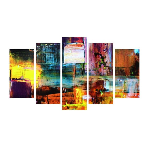 Tablou din mai multe piese Insigne Colorful Magma, 102 x 60 cm