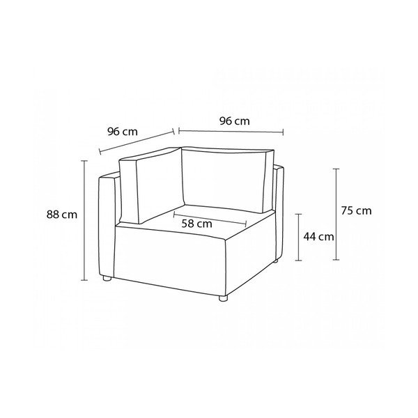 Modul pentru canapea modulară cărămiziu cu tapițerie din catifea reiată  (cu colț variabil) Nihad modular – Bobochic Paris-image-4