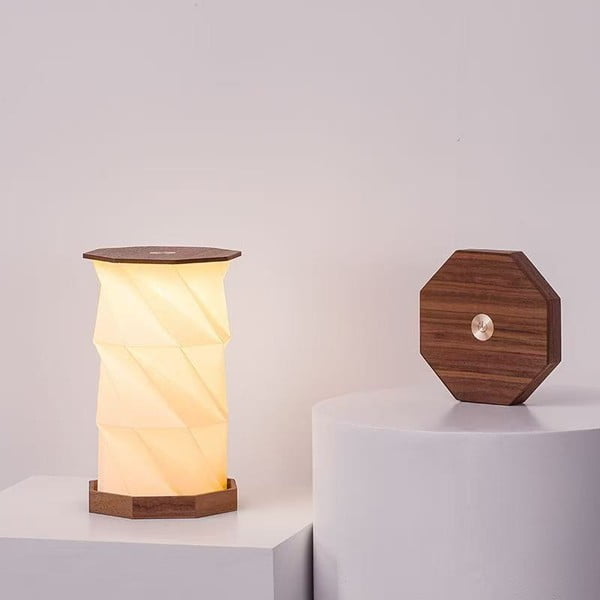 Decorațiune luminoasă în culoare naturală închisă cu USB ø 12 cm Twist Hexagon – Gingko-image-2