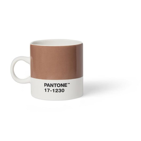 Cană maro deschis pentru espresso din ceramică 120 ml Mocha Mousse 17-1230 – Pantone