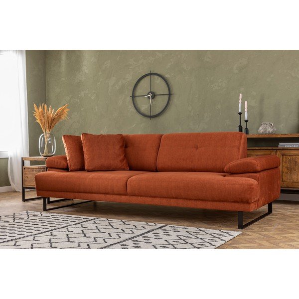 Canapea portocalie 239 cm Mustang – Balcab Home-image-4