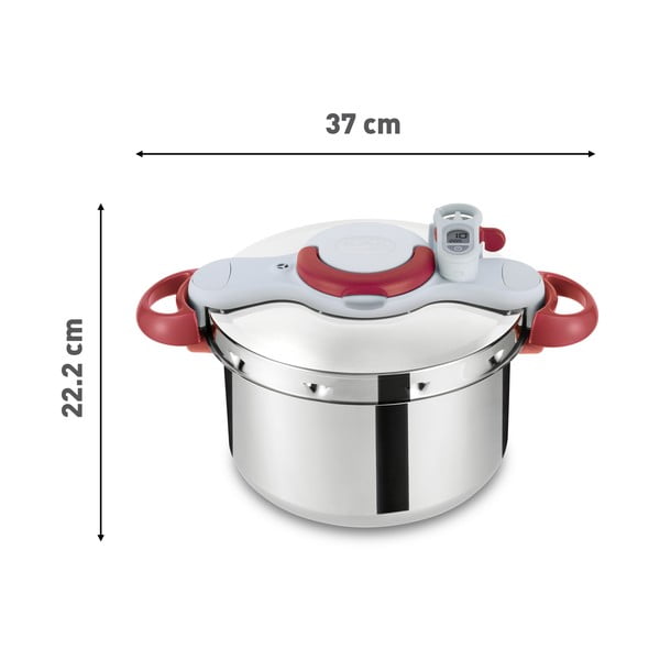 Oală sub presiune din inox  6 l Clipso Minut Perfect – Tefal-image-3