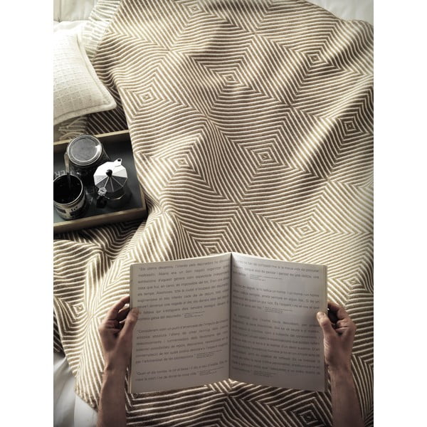 Pled din amestec de bumbac Euromant Tebas, 140 x 180 cm, verde-image-1