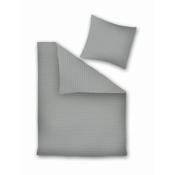 Lenjerie pentru pat dublu, din microfibrăo DecoKing, 260 x 220 cm, gri