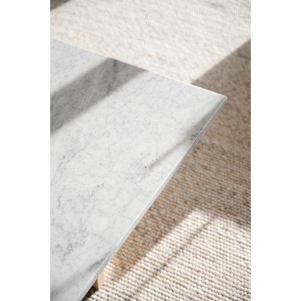 Măsuță de cafea albă/maro din marmură 90x90 cm Brooksville - Rowico-image-4
