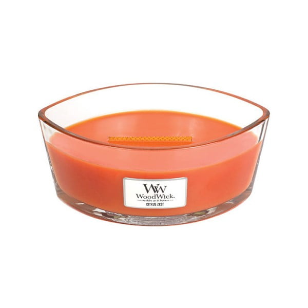 Lumânare parfumată WoodWick, cu aromă de mandarine, 453 g, 50 ore