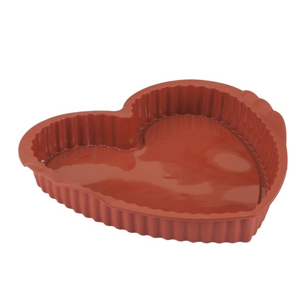 Formă din silicon pentru prăjitură în formă de inimă Metaltex, 24 x 23 cm