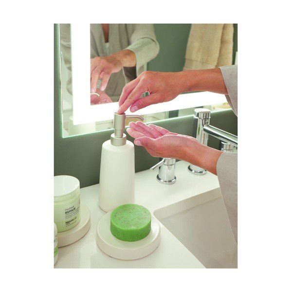 Dispenser de săpun din ceramică iDesign Eco Vanity, alb-image-1