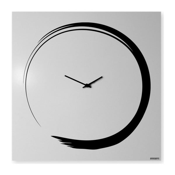 Ceas de perete, dESIGNoBJECT.it Enso Clock White, 50 x 50 cm 