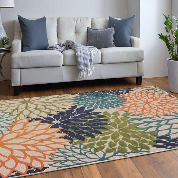 Covor lavabil din amestec de bumbac 100x150 cm Geo Flowers – Conceptum Hypnose-image-2