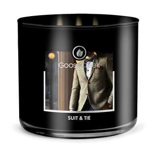 Lumânare parfumată pentru bărbați Goose Creek Suit & Tie, 35 de ore de ardere