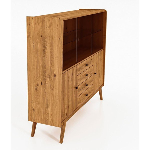 Vitrină din stejar 160x154 cm Retro - The Beds-image-3