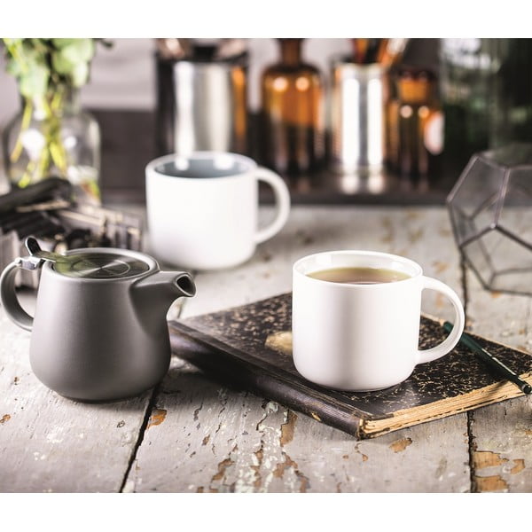 Cană din porțelan albă cu interior roz Maxwell & Williams Tint, 440 ml-image-3