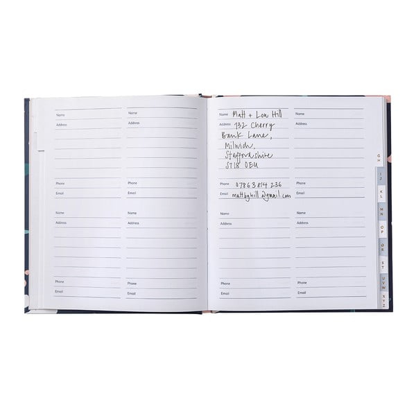 Carnețel pentru adrese cu etichete adezive Busy B Navy Blush, 104 pagini-image-4