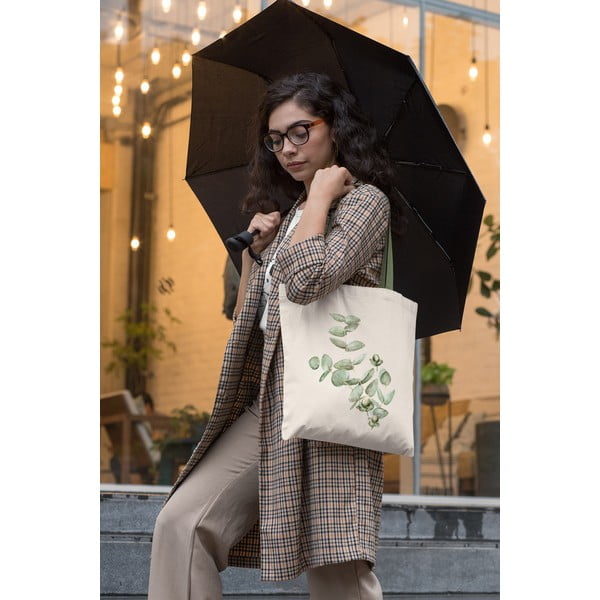 Geantă textilă bej Kate Louise-image-3