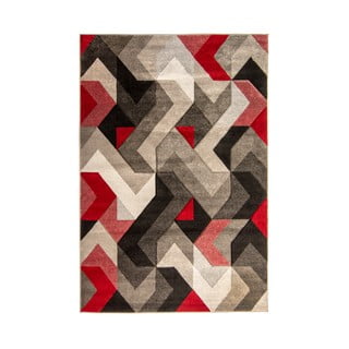 Covor Flair Rugs Aurora Grey Red, 160x230 cm, roșu-gri