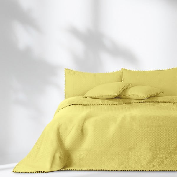 Cuvertură pentru pat AmeliaHome Meadore, 220 x 240 cm, galben