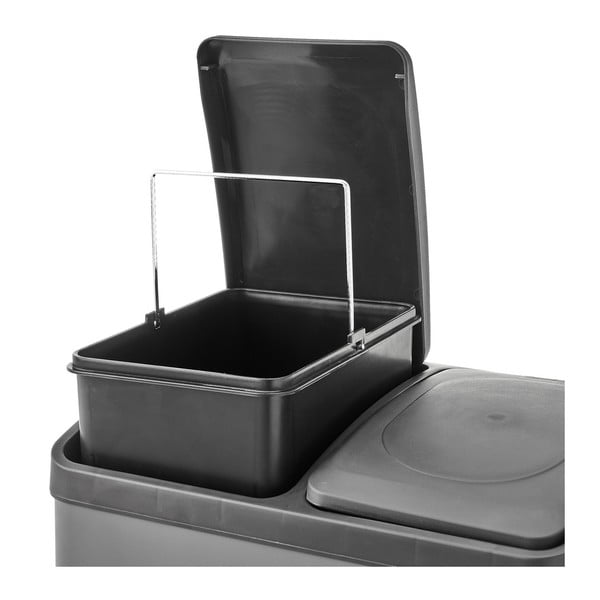 Coș de gunoi de reciclat/cu pedală din oțel inoxidabil 40 l Litros – Casa Selección-image-3