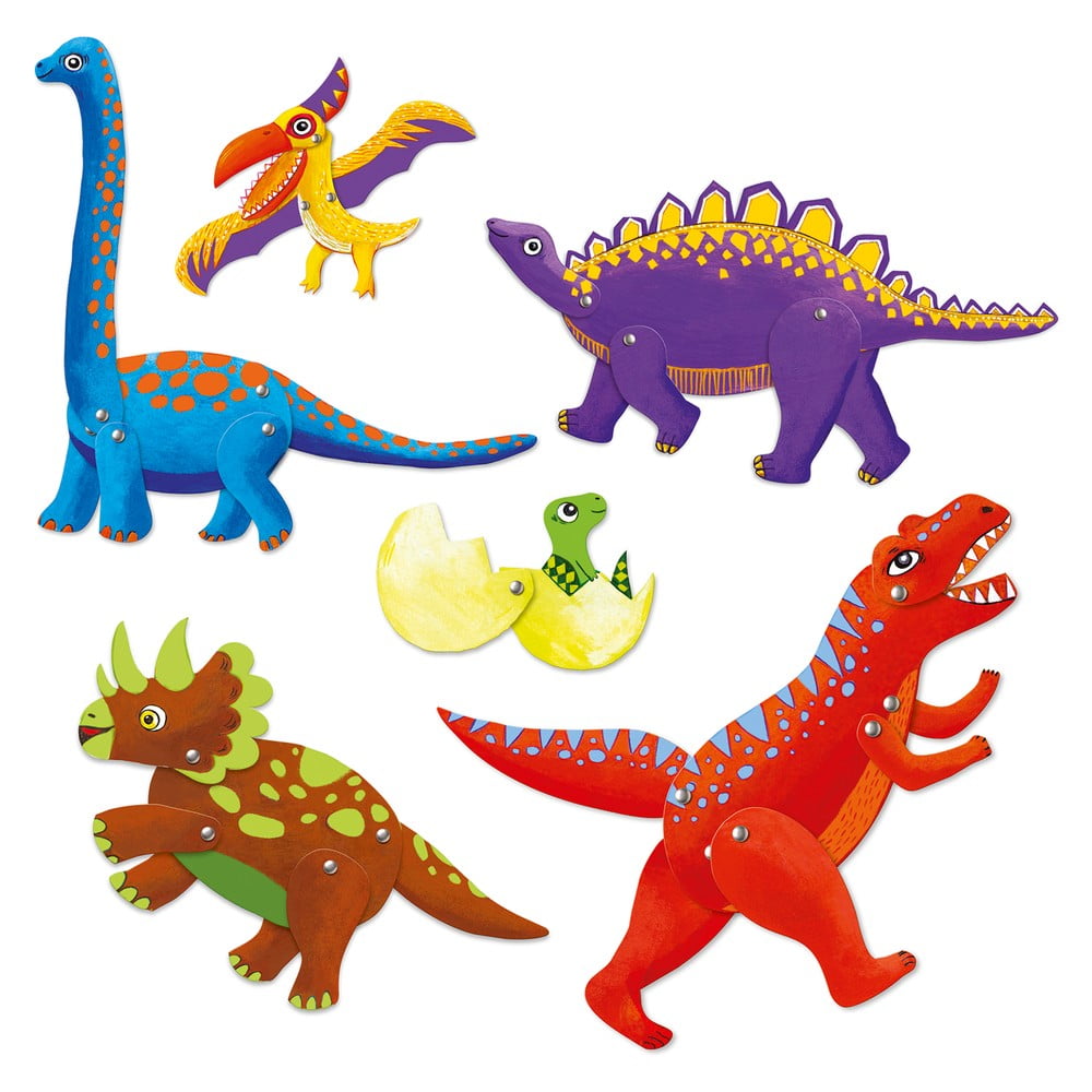 Set creativ de asamblare Djeco „Dinozauri”