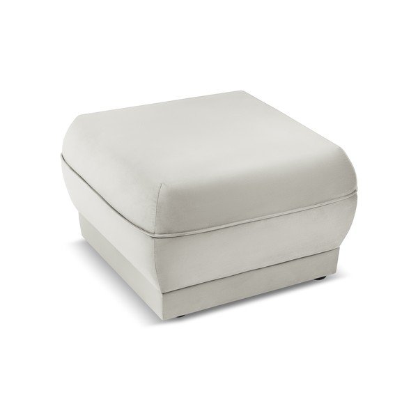 Taburet bej cu tapițerie din catifea Lando – Micadoni Home-image-3