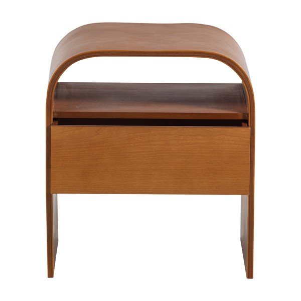 Noptieră în culoare naturală cu rafturi Momo – WOOOD-image-4