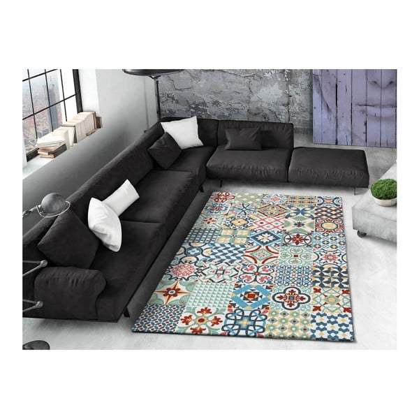 Covor Universal Azulejos, 80 x 150 cm, albastru-image-1