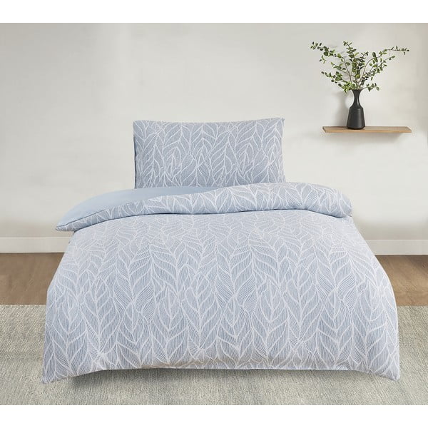 Lenjerie de pat albastră din jacquard pentru pat de o persoană 140x200 cm Florida – My House