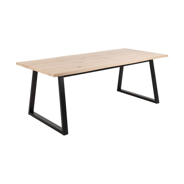 Masă de dining cu blat cu aspect de lemn de stejar 100x220 cm Malika – Actona-image-3