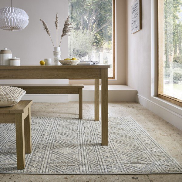 Covor gri/bej lavabil 155x230 cm Lucia – Flair Rugs-image-1