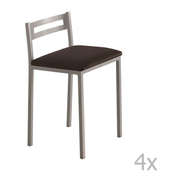 Set 4 scaune Pondecor Ceferino, negru 