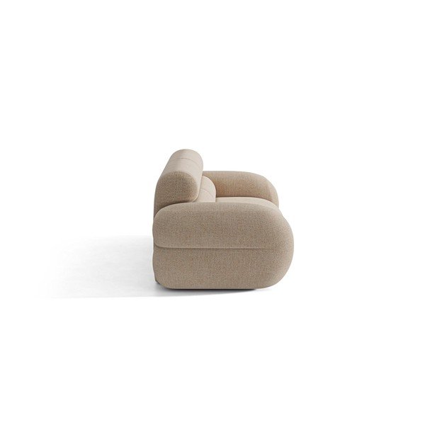 Canapea bej cu tapițerie din chenille 220 cm Neo – Micadoni -image-1