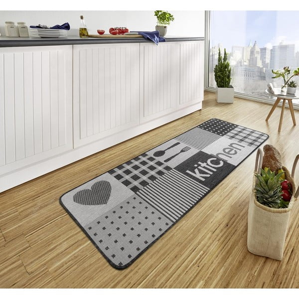 Covor de bucătărie Hanse Home Weave Patchwork Kitchen, 70x180 cm, gri-image-1