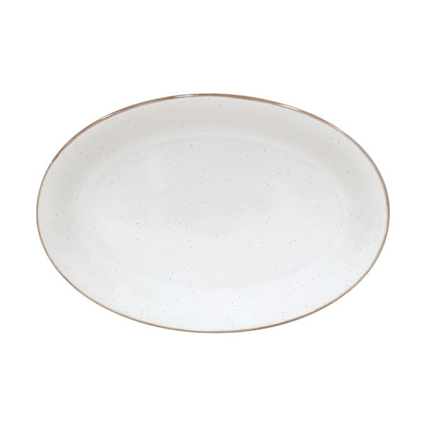 Bol pentru servit din gresie ceramică Casafina Sardegna, 46 x 31 cm, alb