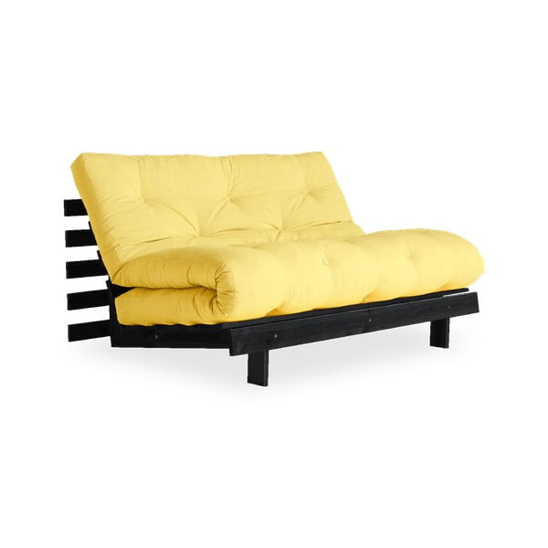 Canapea extensibilă galbenă 140 cm Roots - Karup Design