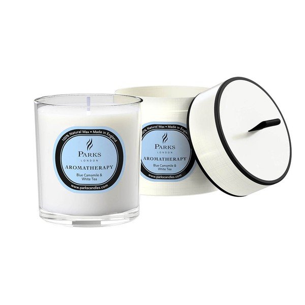 Lumânare parfumată Parks Candles London Aromatherapy, aromă de mușețel și ceai alb, durată ardere 50 ore-image-1