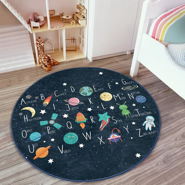 Covor pentru copii albastru închis ø 100 cm Comfort – Mila Home-image-3