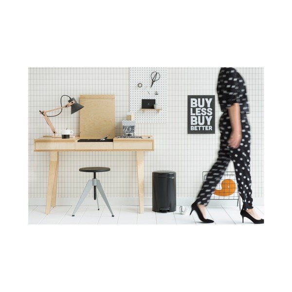 Coș de gunoi cu pedală Brabantia Newicon, 12 l, negru-image-1