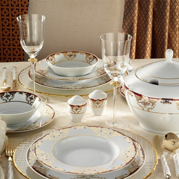 Set veselă din porțelan Kutahya Lucembourg, 59 piese-image-3
