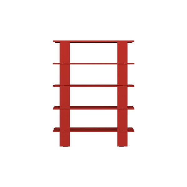 Bibliotecă roșie din metal 120x156x37 cm Hes – noo.ma-image-3