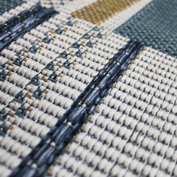 Covor pentru exterior și interior galben/albastru 80x230 cm Rosco Geo – Flair Rugs-image-3