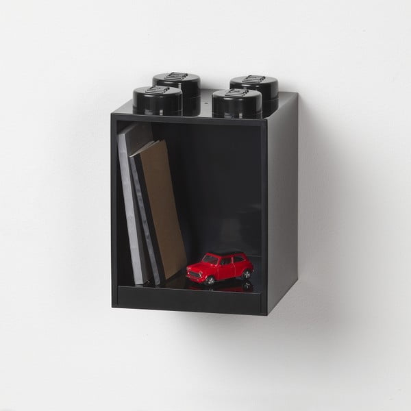 Raft de perete pentru copii LEGO® Brick 4, negru