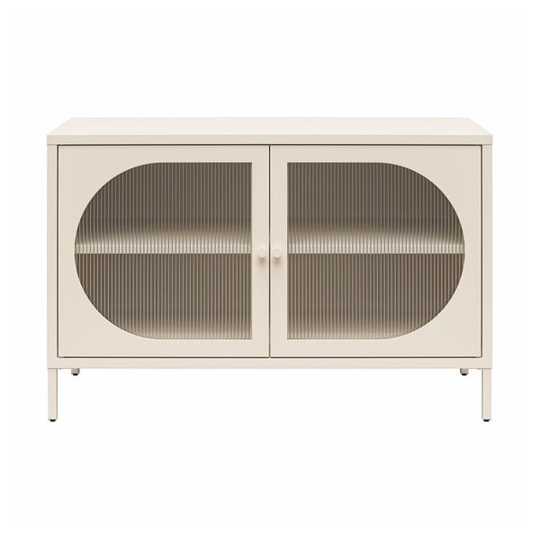 Vitrină crem din metal 100x64x40 cm Luna – Støraa