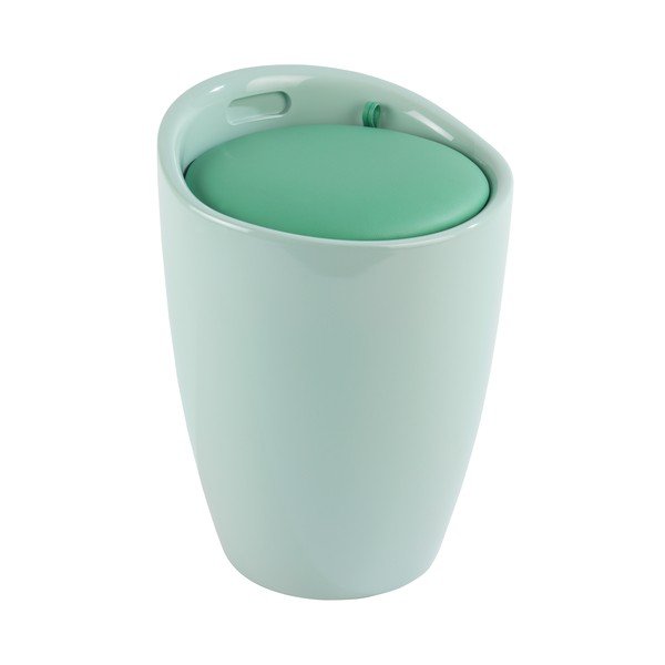 Coș de rufe taburet Wenko Candy, mentă, 20 l-image-3