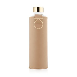 Sticlă din sticlă borosilicată cu husă din piele artificială Equa Mismatch Sienna, 750 ml, maro