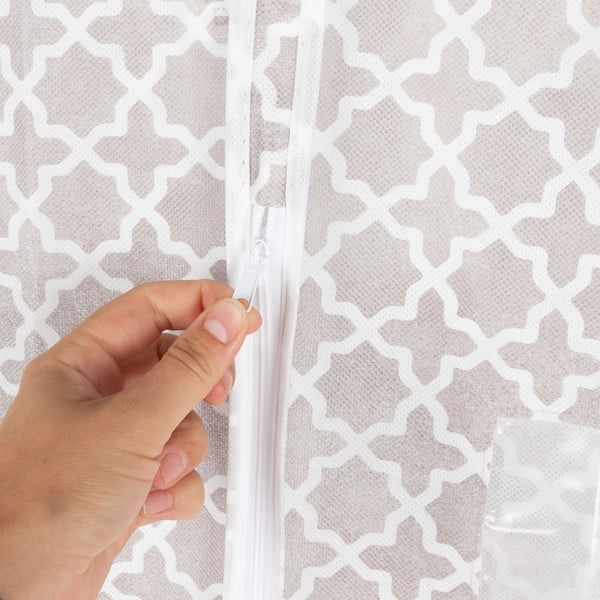 Husă de protecție pentru haine de agățat Compactor, lungime 137 cm, bej-image-4