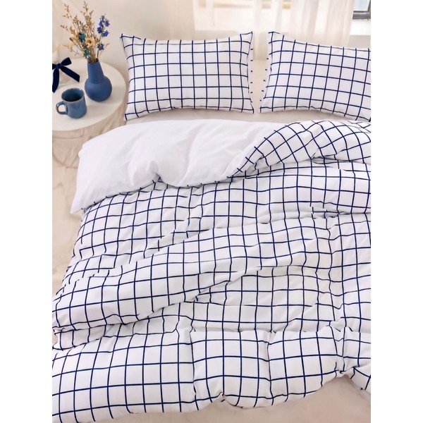 Lenjerie de pat albă pentru pat de o persoană 200x140 cm Pledsq  – Mijolnir