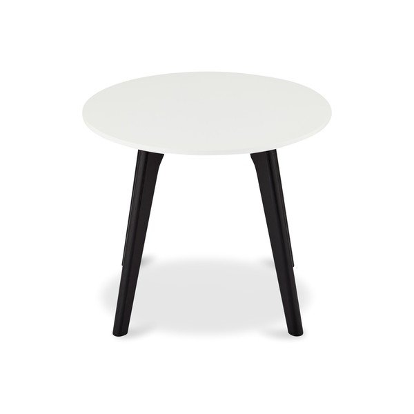 Măsuță de cafea din lemn Furnhouse Life, Ø 48 cm, alb-negru-image-1