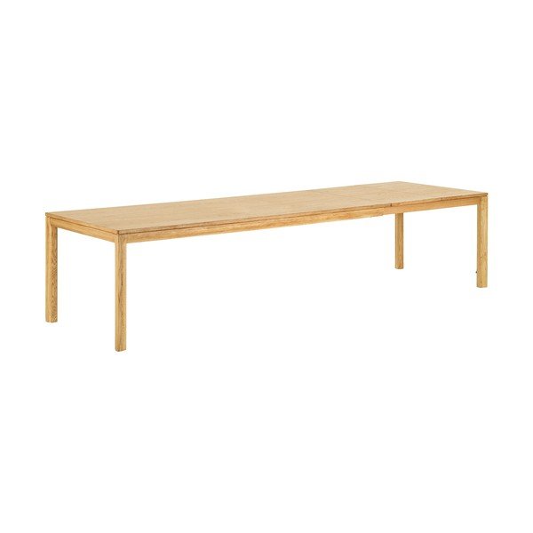 Masă de dining extensibilă cu aspect de lemn de stejar cu blat suplimentar Bowen – House Nordic-image-2