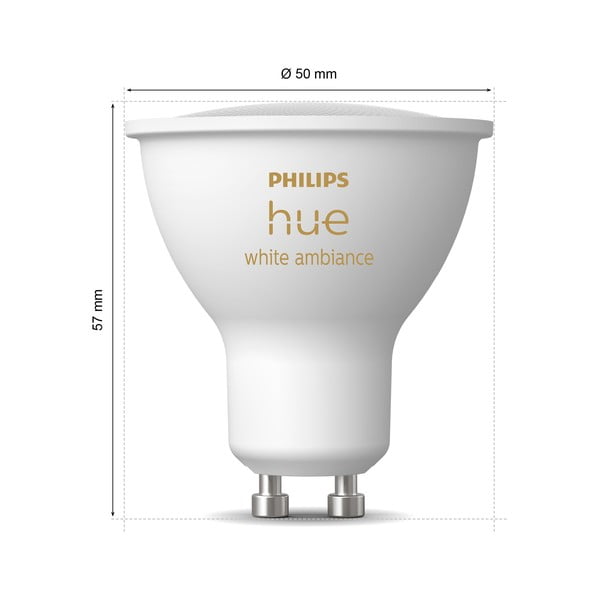 Becuri smart LED GU10, 2 buc. 4 W White ambiance – Philips Hue-image-4